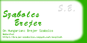 szabolcs brejer business card